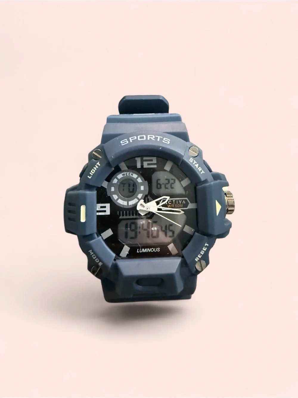 Ativa Navy Blue Rugged Dual-Display Sports Watch